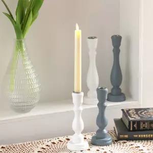 앤틱 원목 캔들 홀더 4type 그레이(대) 장식 소품촬영 카페 인테리어 촛품 들홀더 인품 오브제품 촛대