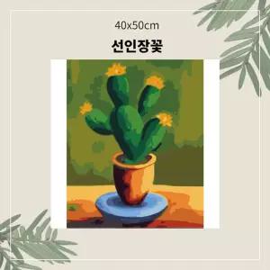 (OH) 명화유화그리기 A-106 선인장 꽃 중형 40x50취미생활 킬링타임 DIY그리기 집콕 그리기