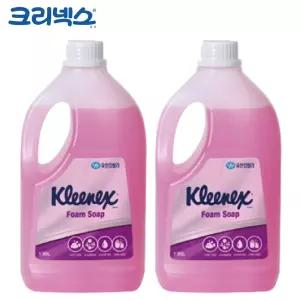 크리넥스 핸드워시 폼 솝 로즈라일락향 1.95L x 2개 비누 손세정제 물비누 거품형