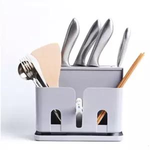 주방칼꽂이 싱크대 보관함 그레이정리소품 젓가락 수저통 국자걸이 씽크대 대선반 젓가락통 용품
