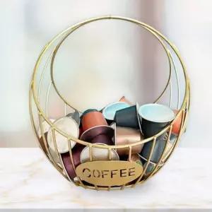 카페무드 캡슐 커피 보관 바구니 하프문 골드바스켓 수납 보관함