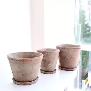 빈티지 시멘트 화분 스탠다드 표준 20x19cm 대화분 인테리어 소품 정원 꾸미기 식물키우기 원예용품 가드닝