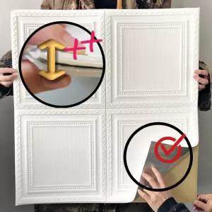 폼블럭벽지 인테리어 단열벽지 웨인스코팅