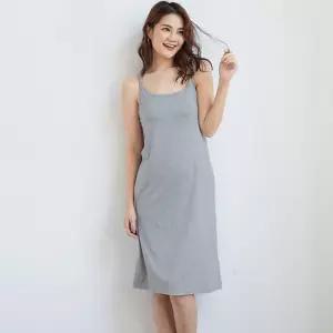 레이어드 홈웨어 일상룩 베이직 끈 나시원피스 여성 웨어 어깨 기본롱 면롱