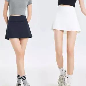 하이웨스트 허리포켓 플리츠 A라인 스커트 속바지 일체형 쿨링소재 자외선차단 스포츠 편한골프스커트 여성