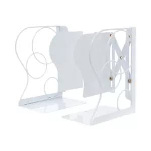 원형 책꽂이 (화이트) DK37문구용품 사무 스탠드 탁상정리 길이조절 미니 자바라 서류함 잡지꽂이