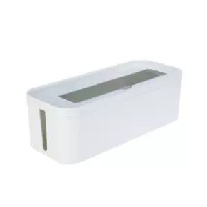 책상 전선 정리 멀티탭 정리함 중형 40x16.4cm 1개 WH콘센트함 거치대 케이스 멀티탭함 박스 케이블함