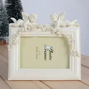 아기천사 앤틱 사진액자 아이보리 (ant-0015)탁상용 소품 인테리어 장식용 탁상형