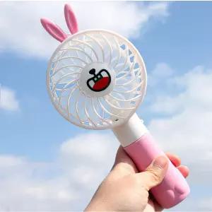 토끼귀 휴대용 미니 핸디 소형 핸드 목걸이 손선풍기 서큘레이터 캠핑써 핸디형 캠핑용 시원한 탁상용 여행
