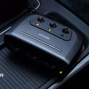 삼진 제노바 스위치 3구 + USB 소켓 블랙충전 멀티 차량용 자동차 시거잭