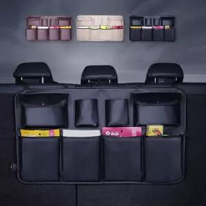 키밍 시트백 수납포켓 뒷좌석 공간활용 자동차용품 접이식 PU가죽 물티슈 휴대폰 태블릿커버 음료 생수 쓰