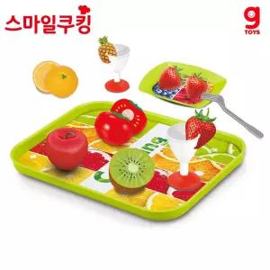 가이아 스마일쿠킹 싹뚝 과일야채 트레이 세트 (749621)주방놀이 완구 쉐프 요리 엄마 소꿉 역할 부엌 모형