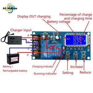 6-60V 30A 10A 납산 태양 전지 충전 컨트롤러 보호 보드 시간 스위치 12v 24v 36v 48v 배터리 용량