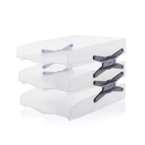 시스맥스 슈퍼 네오 트레이 3단 SM (스모그)류서랍장 파일정리상자 서류 문서보관함 꽂이 서류함 화일함 정