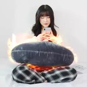 국산 밍크 극세사 온열 반달 대형 쿠션 중형소파 쇼파 미용실 네일샵 거실 대기실 수유 따뜻한 독서