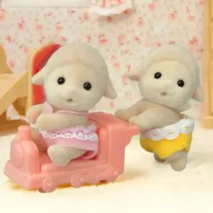 실바니안 패밀리 양 쌍둥이 인형 피규어 장난감어 미니어처 캐릭터어 안집 규어 토끼 여아선물 미니어