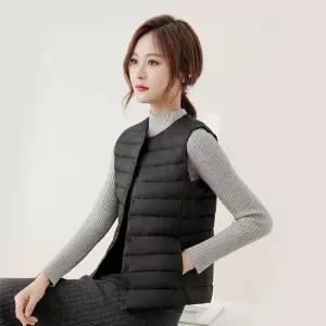 경량 방한 라운드넥 솜패딩 조끼 3컬러 베스트 등산 얇은 겨울 가벼운 아우터 추천 여성 남성 캠핑 보온