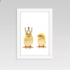 인테리어 동물액자 아기방 벽꾸미기 병아리귀여운 포스터 사진 무광 초상화 강아지 디자인