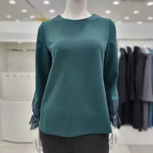 조이너스 레이스 라운드 소매 스판 블라우스 티셔츠JDS2WKL0210US 564038