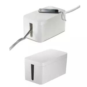 멀티탭 케이블 전선 정리함 소형 25x13cm 1P 화이트거치대 케이스 멀티탭함 박스 콘센트