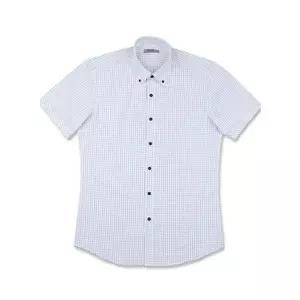 슬림 투톤체크 반팔 셔츠남방 남자난방 남성상의 여름와이