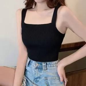 여자 민소매 니트 탑 크롭 나시 쉬폰 나시티 레이어드롱나시 여성롱나시 롱나시티