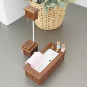 앤틱 바스룸 세트미니어처 모형장식 인테리어 장식용 바스 선반