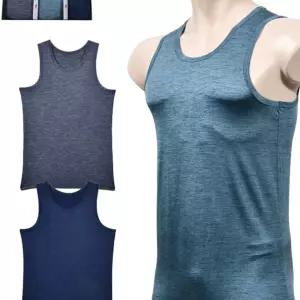 부드럽고 쾌적한 착용감 인견 소재 남성 런닝 3매입민소매 남자 나시 세트