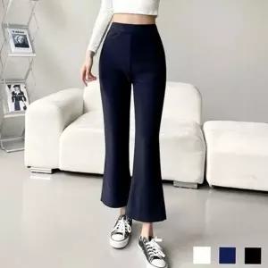 하이 여성 슬랙스 데일리룩 여자 부츠컷 슬랙스 오피스 웨스트 여름