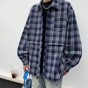 남방 체크 루즈핏 오버 긴팔 패션 캐주얼 박시남자스프라이트셔츠 자켓 호피 아우터 옥스퍼드 벌룬 난방 실