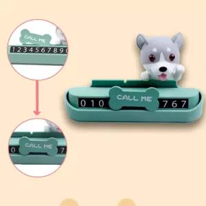 캐릭터 주차번호판 강아지차량 알림판 자동차핸드폰 메탈 전화
