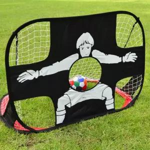 2in1 팝업 이동 미니 접이식 원터치 축구 골대 골네트실내 유치원놀이시간 체육 연습 풋살 조립식 어린이선