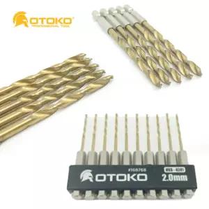 드릴기리 목공 비트 철 PVC 티타늄 코팅 HSS 4241 임팩 2.0MM 10pcs+1 드라이버 전동 드릴날 팩드릴 철판