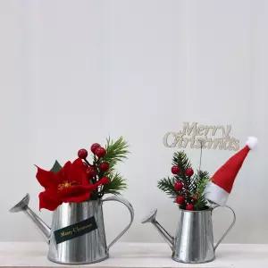 포인베리틴2P세트 크리스마스 데코오브제 트리 성탄선물 LED 미니 소품 장식품