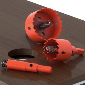 건식벽체 PVC 플라스틱 스틸판 및 매립형 조명 드릴링용 60mm-75mm M42 바이메탈 목공 구멍톱.