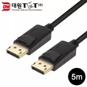 (대원TMT) 티엠티 디스플레이포트 케이블 5M (Ver.1.2) (DW-DPMM-5M) 리피터 데이터전송 연장선 HDMI 모니