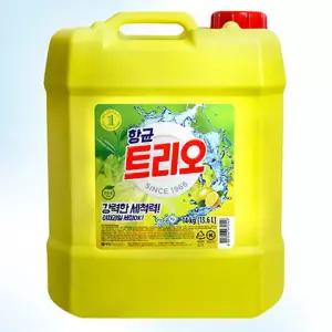 쿨샵 애경 트리오 말통 14kg 업소 대용량 주방세제극세사수세미 용품 철수 초세사 싱크대 쑤세미 설겆이 잡