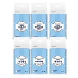 크리넥스 마이비데 클린케어 미니(휴대용), 10매, 6입, 6개(360매)