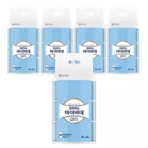 크리넥스 마이비데 클린케어 미니(휴대용), 10매, 6입, 5개(300매)