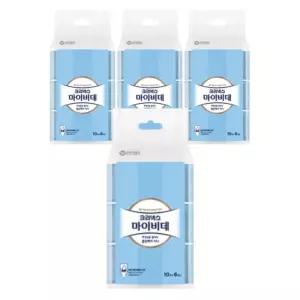 크리넥스 마이비데 클린케어 미니(휴대용), 10매, 6입, 4개(240매)