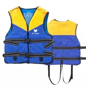 여름 물놀이 청소년 성인용 구명조끼(L) (옐로우+블루) 워터파크 수영장 KC인증구명복 이구명 이수영 이구