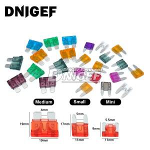 10pcs 퓨즈 표준 미니 소형 소형 2 자동차 2A 3A 5A 7.5A 10A 앰프 클립 세트 트럭 중형