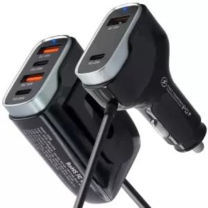 차량용 고속 충전기 USB C타입 6구 시거잭 123W C75USB가 급속 용잭 용가 시거 시가