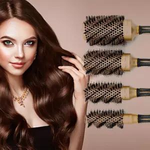 키밍 헤어 롤 브러쉬 볼륨 드라이 셋팅 드라이빗 일자 휴대용 꼬리 쿠션 롤빗 커트 미용실 마사지나무 머리