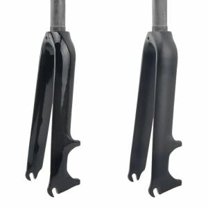 자전거 포크 카본 파이버 로드 MTB 접이식 키즈 BMX 앞 14 16 18 20 22인치 휠용 디스크 브레이크 호환