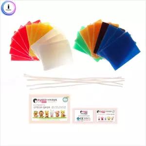 이야코 양초 점토 20장 세트공예 컬러클레이 찰흙놀이 공작 색클레이 시트