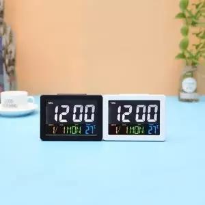 사무실 책상 LED 탁상시계 날짜 표시 온도 시계 거실용