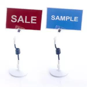 50원판 전선줄 반달집게 10개메모클립 전시장 상품표시 알림 명함꽂이관절 행거 다관절 POP 가격표 마트 매