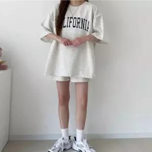 일상 편한 캐주얼 프린팅 반팔 트레이닝 맨투맨셋세트상품 여성세 여자세 세옷 투피스