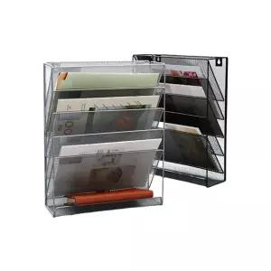 5단 메탈 서류꽂이 책상정리 파일 꽂책 정리대 서류함 받침대 박스 미니 보관 데스크함 사무실함 A4 수납함